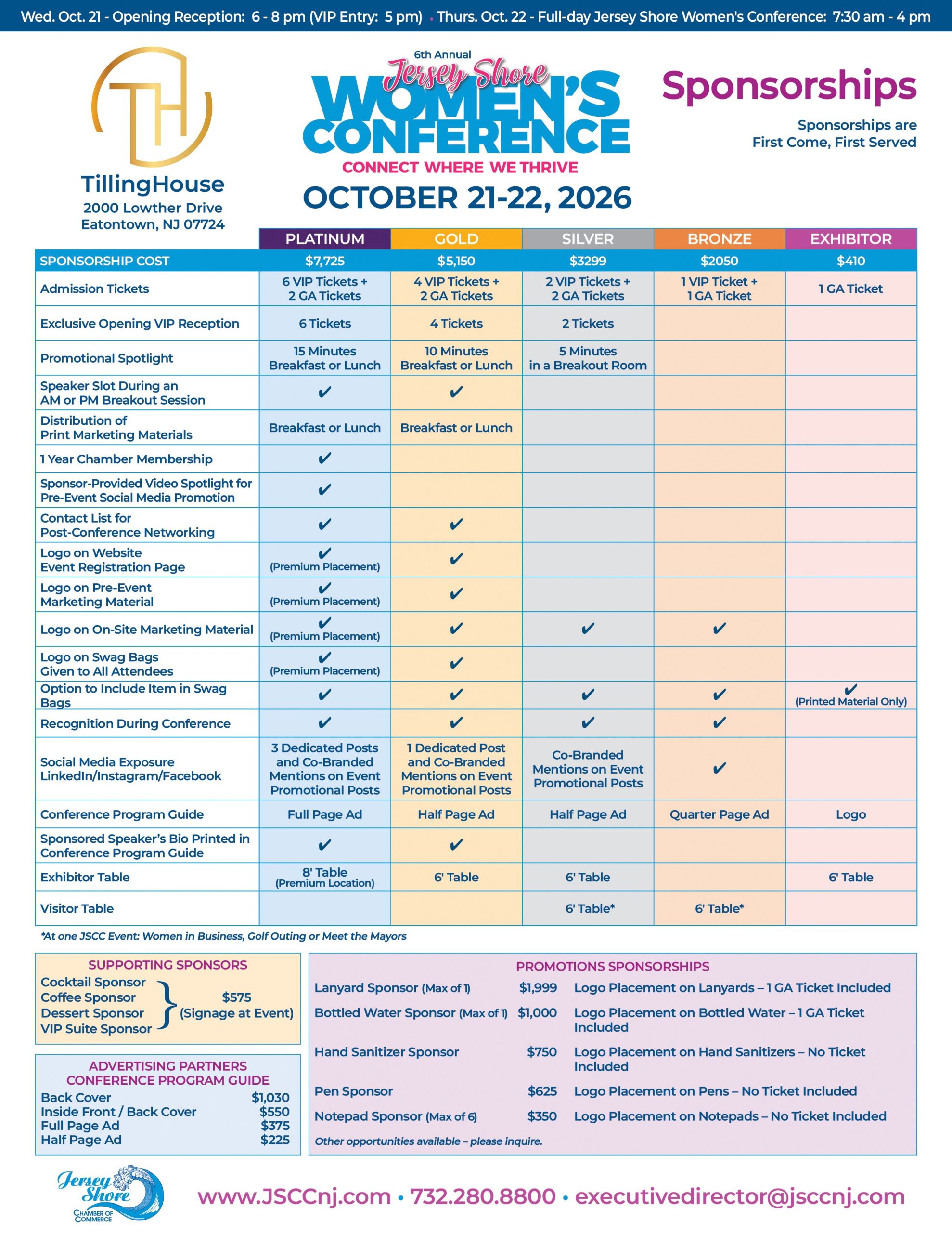 2026 JSCC Women's Conference Sponsorships